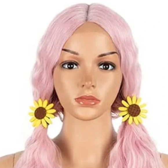- LONG 40” Pink NATURE WAVY LACEFRONT WIG *NEW*
